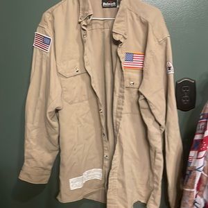 Mens lrg bulwark FR button down
